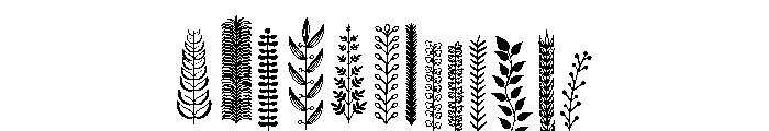Petaline Dingbat Font LOWERCASE