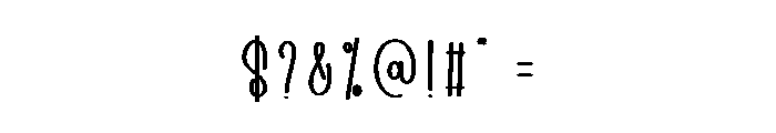 Petalune Outline Font OTHER CHARS