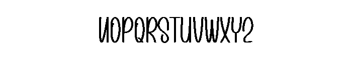 Petalune Outline Font LOWERCASE