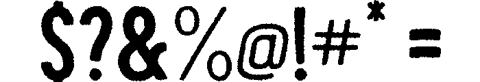 Peterson Rough Font OTHER CHARS
