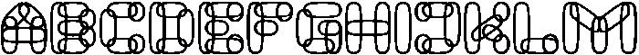 PERFECT CLOUD Bold otf (700) Font UPPERCASE