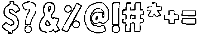 Peach Coast Outline otf (400) Font OTHER CHARS