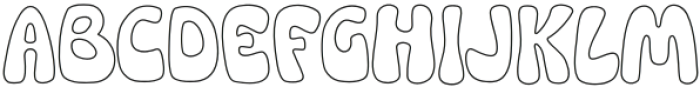 Peachy Rounded Line otf (400) Font UPPERCASE