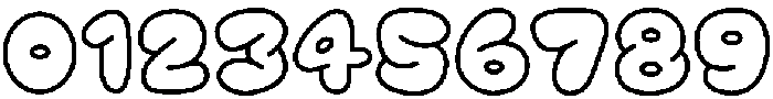 Peachy Soda Outline otf (400) Font OTHER CHARS