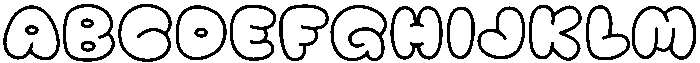 Peachy Soda Outline otf (400) Font UPPERCASE