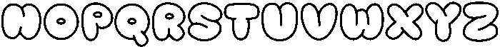 Peachy Soda Outline otf (400) Font UPPERCASE