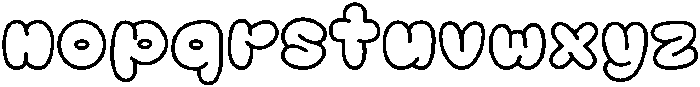 Peachy Soda Outline otf (400) Font LOWERCASE