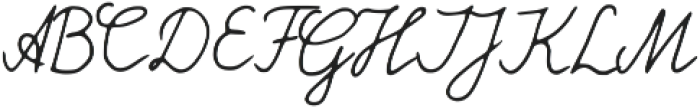 Pelargonium Regular otf (400) Font UPPERCASE
