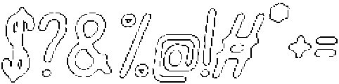 Pelmeni Angular Outline Italic otf (400) Font OTHER CHARS