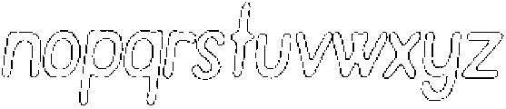 Pelmeni Angular Outline Italic otf (400) Font LOWERCASE