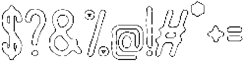 Pelmeni Angular Outline otf (400) Font OTHER CHARS