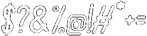 Pelmeni Brush Outline Italic otf (400) Font OTHER CHARS