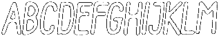 Pelmeni Brush Outline Italic otf (400) Font UPPERCASE