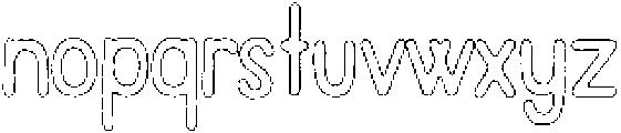 Pelmeni Brush Outline otf (400) Font LOWERCASE