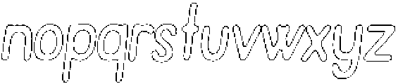 Pelmeni Chalk Outline Italic otf (400) Font LOWERCASE
