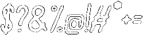 Pelmeni Eroded Outline Italic otf (400) Font OTHER CHARS