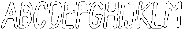 Pelmeni Eroded Outline Italic otf (400) Font UPPERCASE