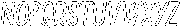 Pelmeni Eroded Outline Italic otf (400) Font UPPERCASE