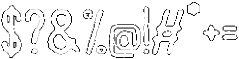 Pelmeni Eroded Outline otf (400) Font OTHER CHARS