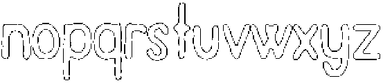 Pelmeni Eroded Outline otf (400) Font LOWERCASE