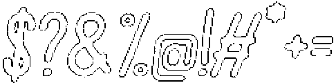 Pelmeni Liner Outline Italic otf (400) Font OTHER CHARS
