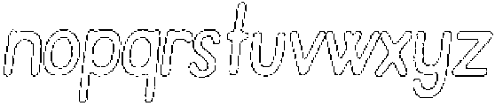 Pelmeni Liner Outline Italic otf (400) Font LOWERCASE