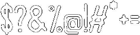 Pelmeni Liner Outline otf (400) Font OTHER CHARS