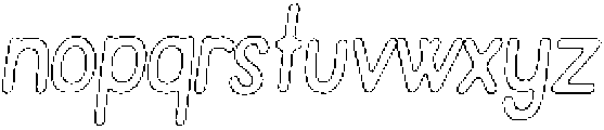 Pelmeni Pencil Outline Italic otf (400) Font LOWERCASE