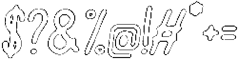 Pelmeni Rough Outline Italic otf (400) Font OTHER CHARS