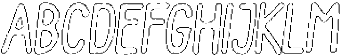 Pelmeni Rough Outline Italic otf (400) Font UPPERCASE