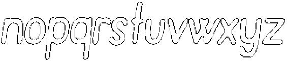 Pelmeni Rough Outline Italic otf (400) Font LOWERCASE