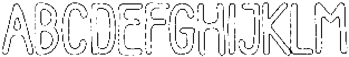 Pelmeni Rough Outline otf (400) Font UPPERCASE