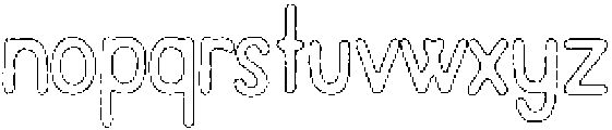 Pelmeni Rough Outline otf (400) Font LOWERCASE