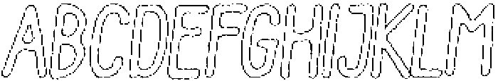 Pelmeni Wax Outline Italic otf (400) Font UPPERCASE