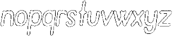 Pelmeni Wax Outline Italic otf (400) Font LOWERCASE