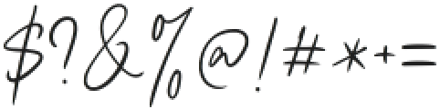 Pelsiwe Signature Regular otf (400) Font OTHER CHARS