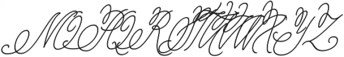 Pen Swan Monoline Italic otf (400) Font UPPERCASE