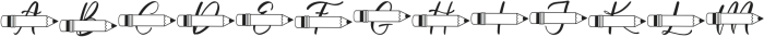 Pencil Monogram otf (400) Font UPPERCASE