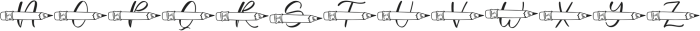 Pencil Monogram otf (400) Font LOWERCASE