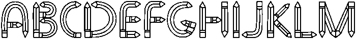 Pencil Regular otf (400) Font UPPERCASE