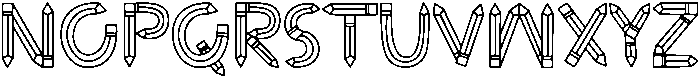 Pencil Regular otf (400) Font UPPERCASE