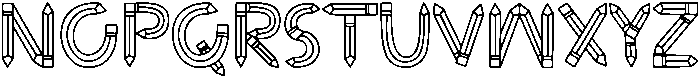 Pencil Regular otf (400) Font LOWERCASE