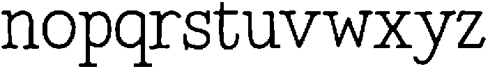 Penjinak Typewriter Regular otf (400) Font LOWERCASE