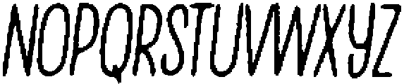 Penjoy Angular Italic otf (400) Font LOWERCASE