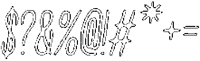 Penjoy Angular Outline Italic otf (400) Font OTHER CHARS