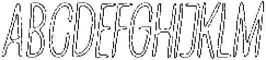 Penjoy Angular Outline Italic otf (400) Font UPPERCASE