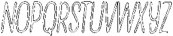 Penjoy Angular Outline Italic otf (400) Font UPPERCASE