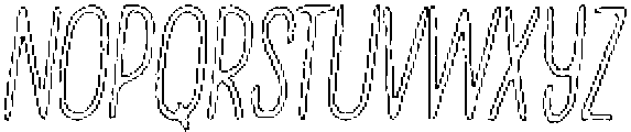 Penjoy Angular Outline Italic otf (400) Font LOWERCASE