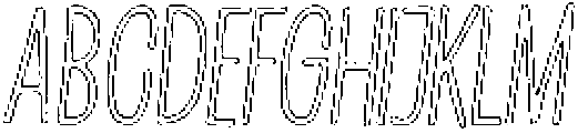 Penjoy Brush Outline Italic otf (400) Font UPPERCASE