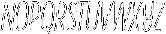 Penjoy Brush Outline Italic otf (400) Font LOWERCASE